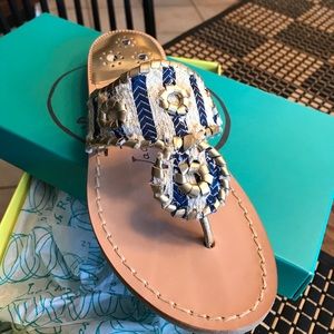 Jack Rogers Cici Striped Sandals - size 7.5